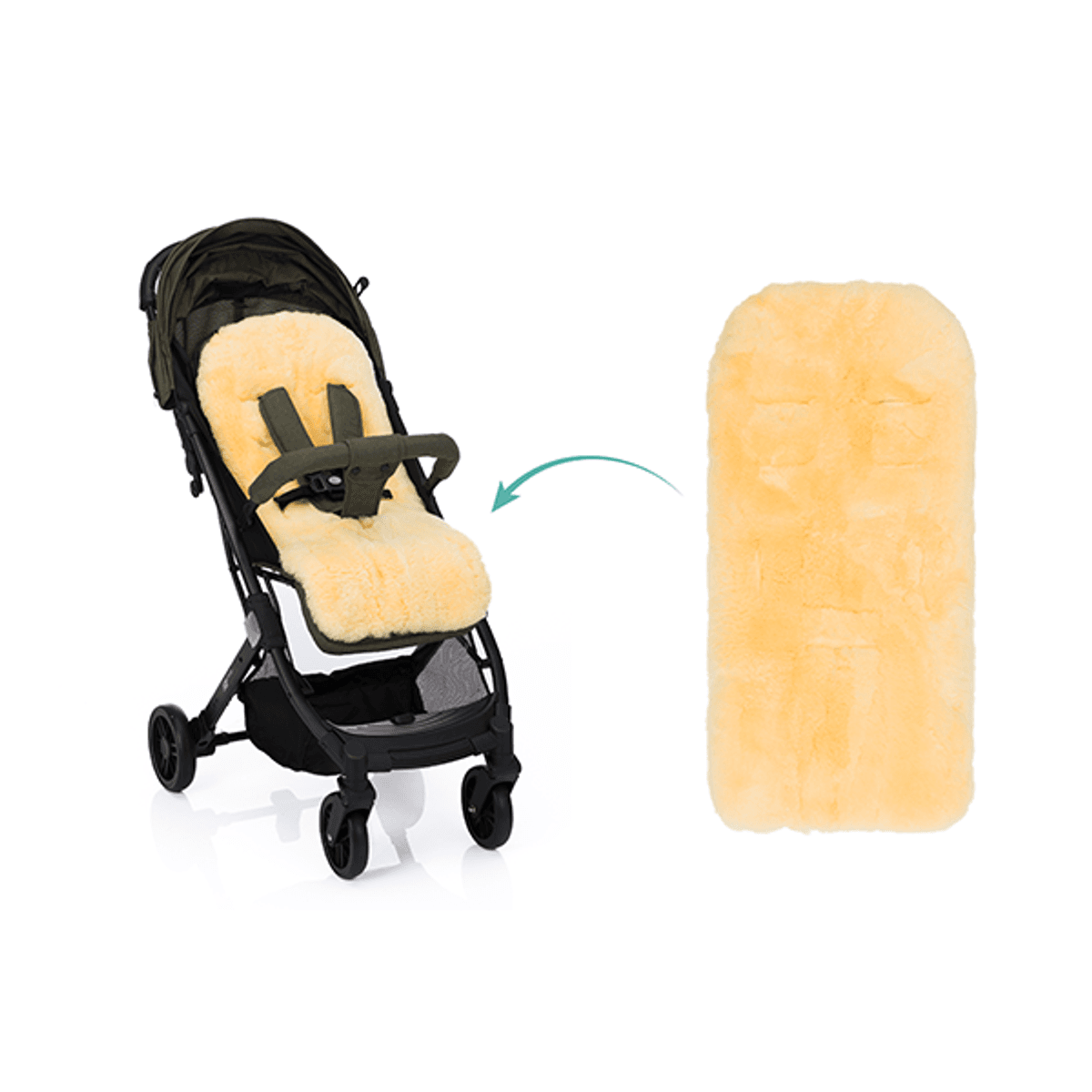 Fillikid | VInterpose Nanga lammeskinn | Black