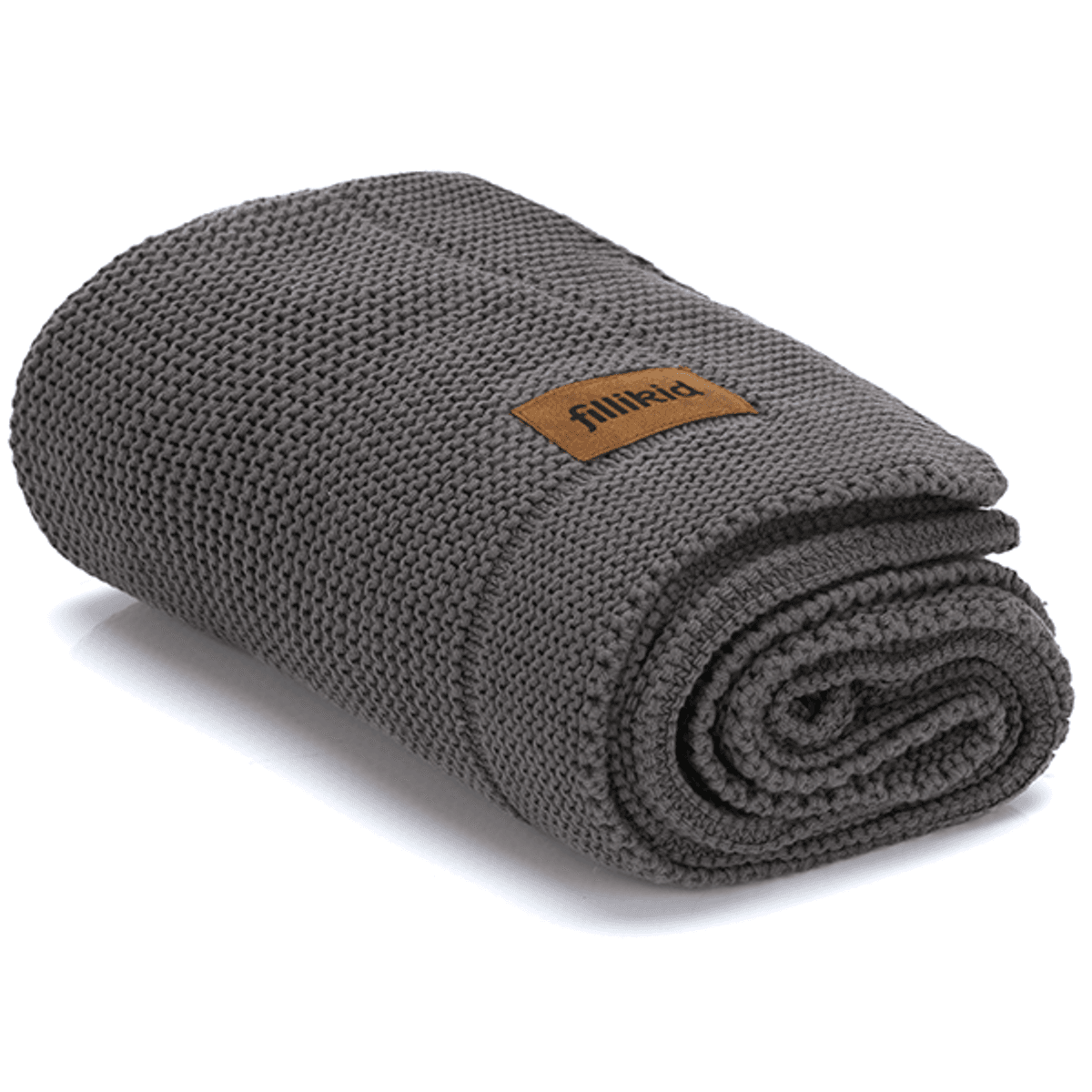 Fillikid | Strikket babyteppe | 80 x 100 cm | Grey