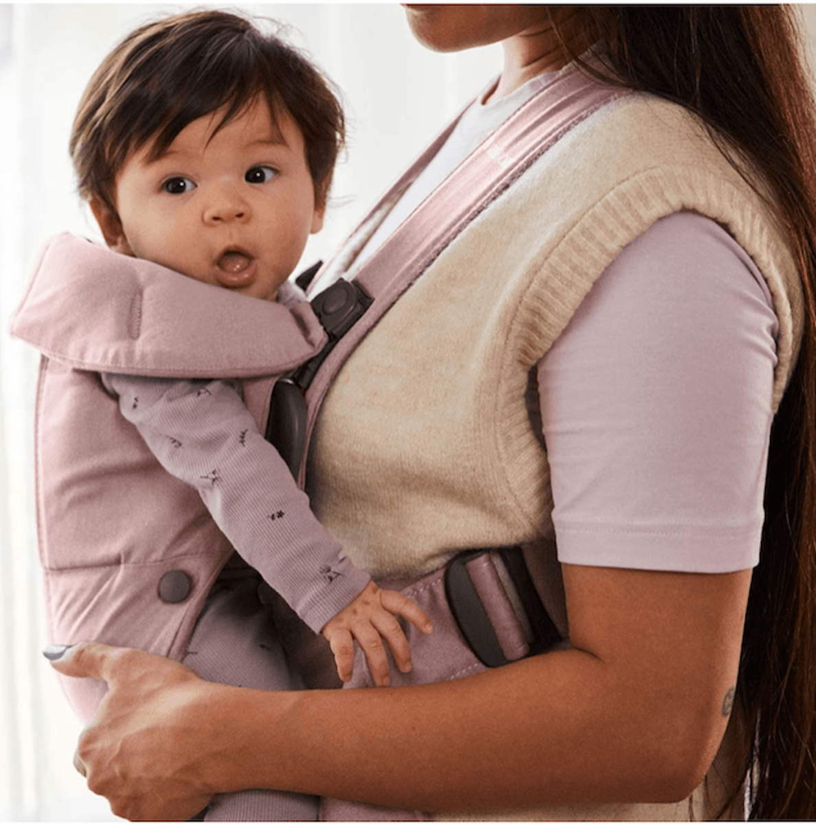 BabyBjörn | Mini Bæresele Vevd | Dusty Pink