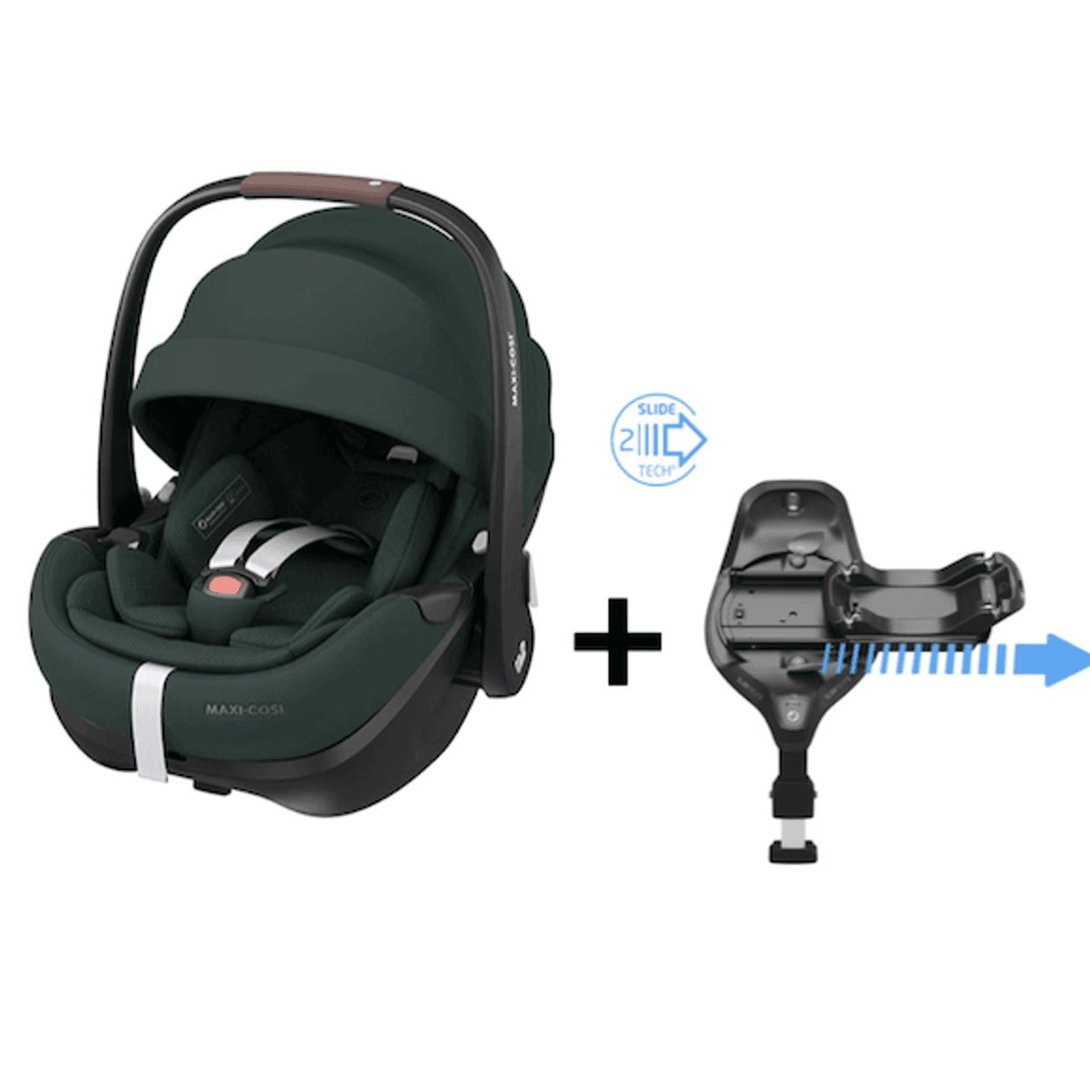  Maxi-Cosi | Fame Kombivogn Twillic Green + Pebble Pro 2 Bilstol og Base 360 Pro