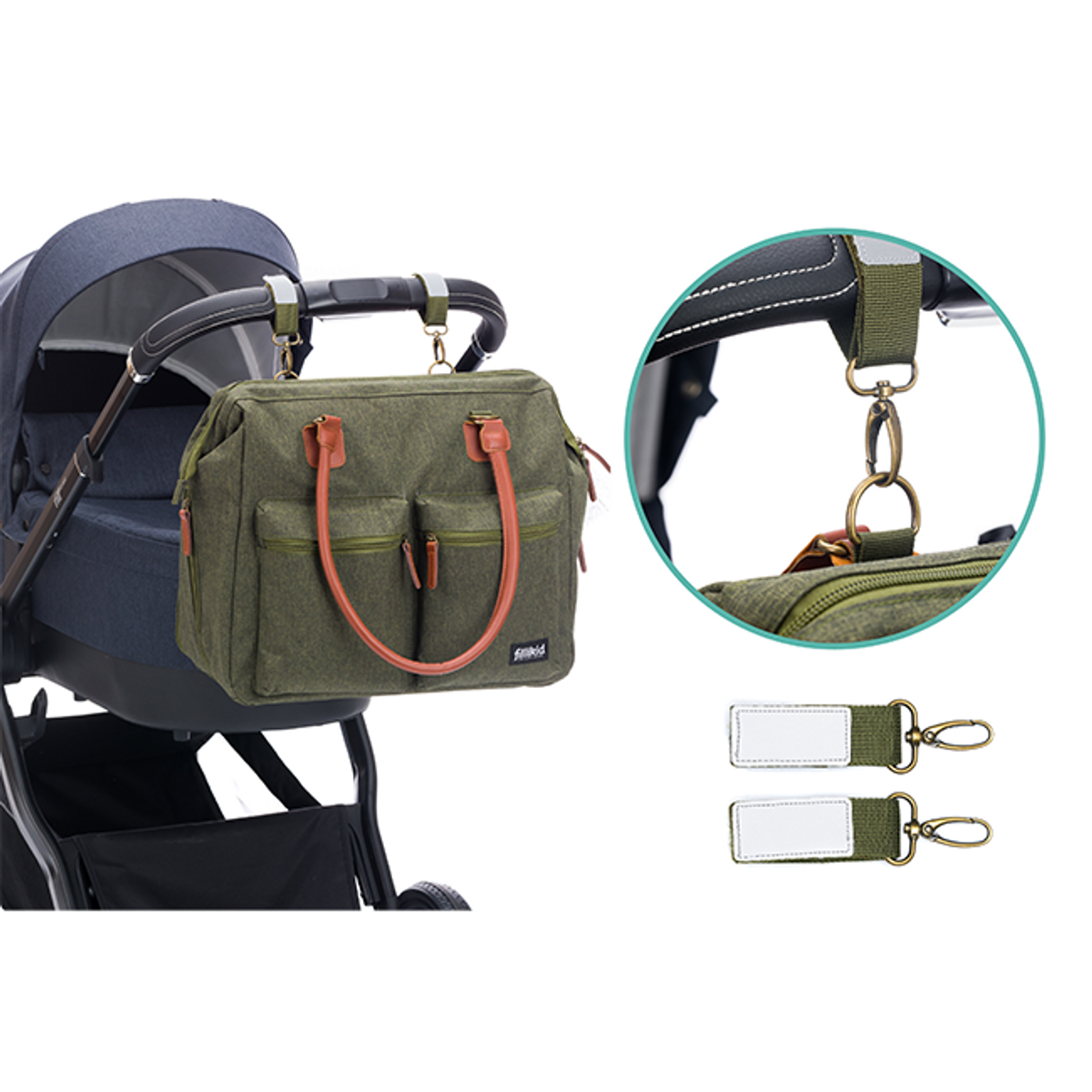 Fillikid | Stelleveske Oxford | Dark Green Melange