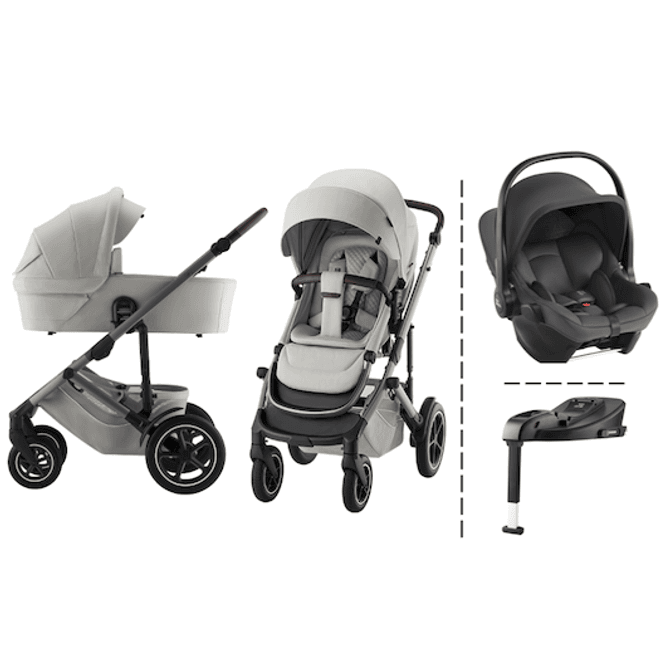 Hovedbilde Britax | Smile 5Z kombivogn + Core bilstol & Base | Linnen Grey