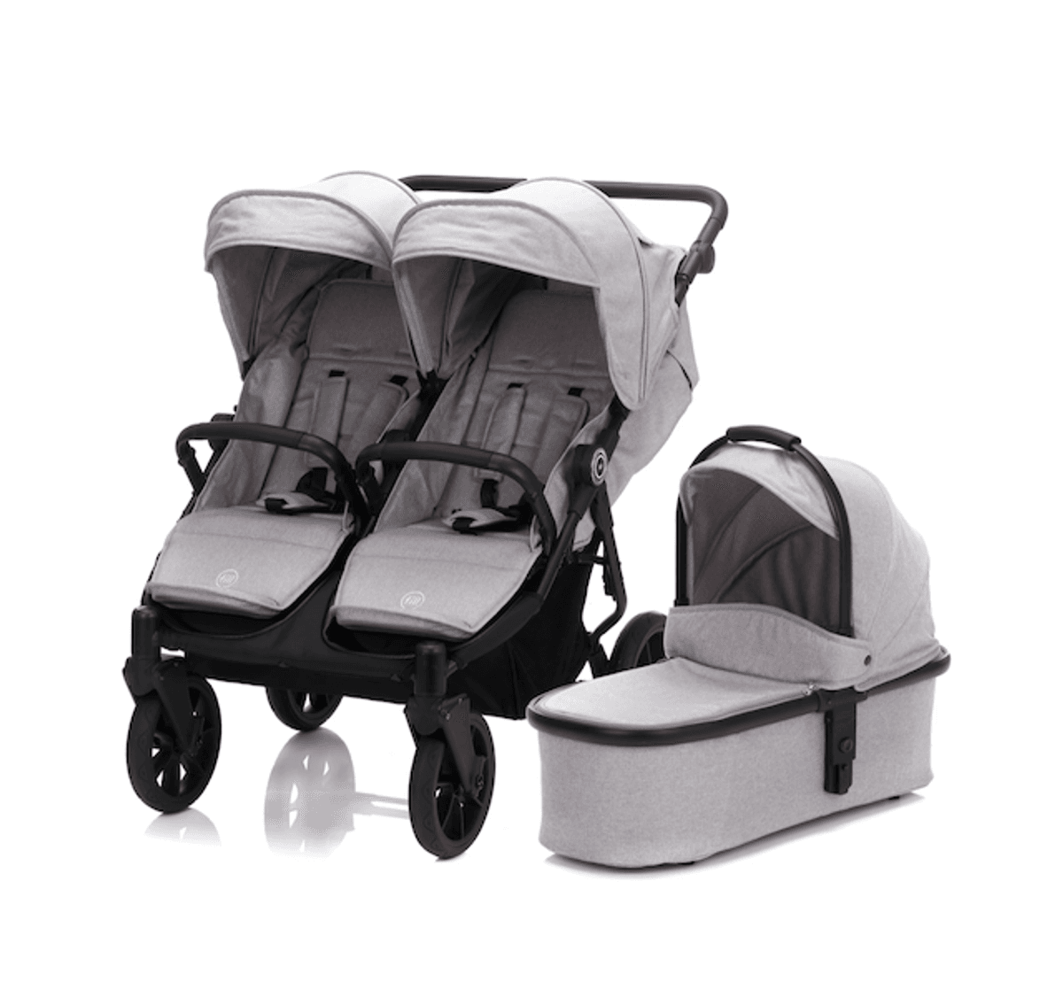 Fillikid | Søskenvogn 1 Liggedel & 2 Sittedeler| Duette Grey