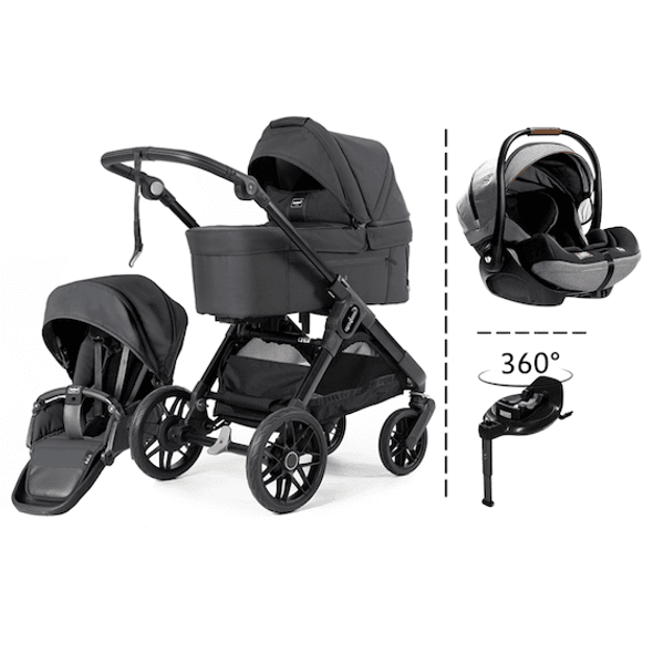 Hovedbilde Emmaljunga | Sento Max Flat + Joie Bilstol & 360 Base  | Urban Graphite