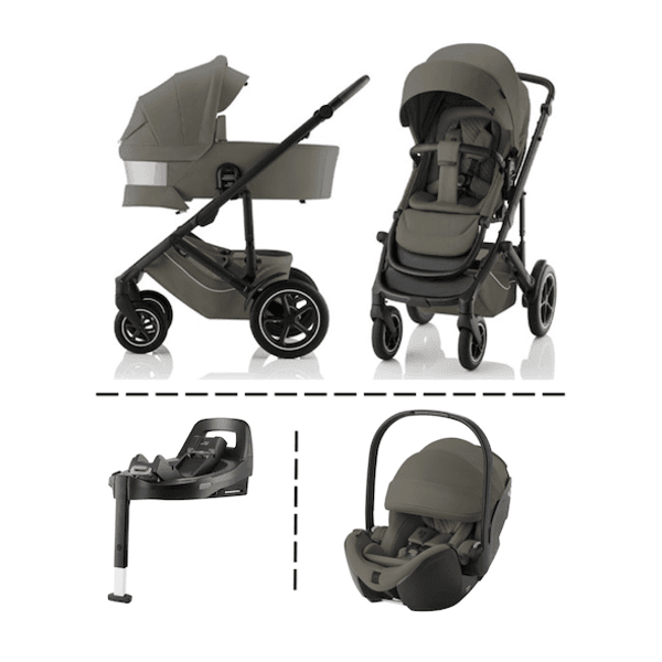 Hovedbilde Britax | Smile 5Z LUX Kombivogn + BABY-SAFE Pro Bilstol & Base | Urban Olive