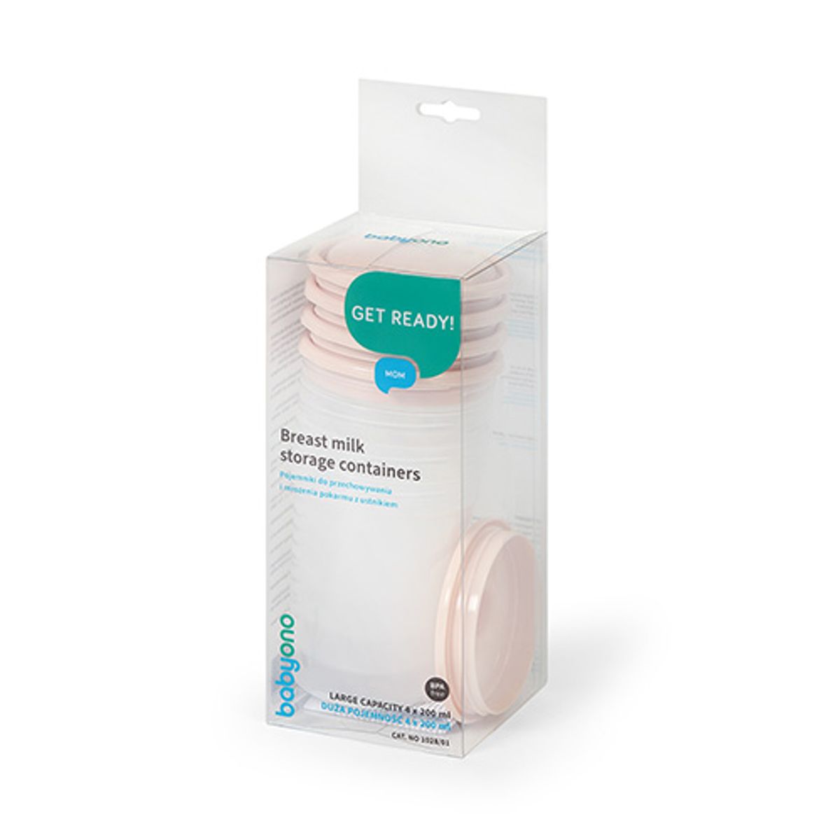 Babyono | Oppbevaringsbegre til morsmelk og barnemat | 4 x 200 ml