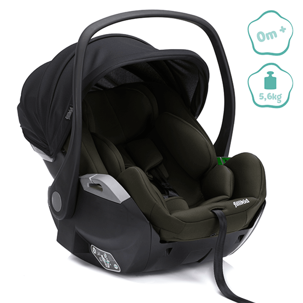 Fillikid | Noa Bilstol og Base | 0-13 kg | Forest Green