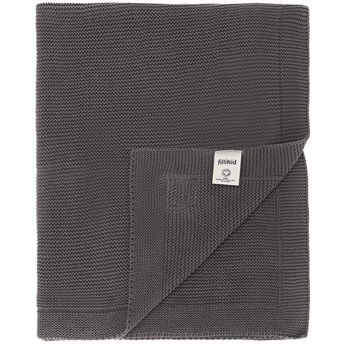 Fillikid | Strikket babyteppe | 80 x 100 cm | Grey