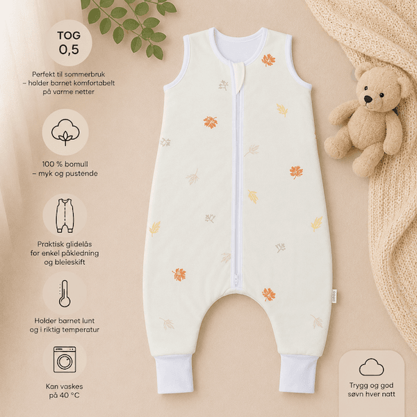 Hovedbilde Fillikid | Sommer Nattpose med ben | Str. 92 | Safari Leaves 