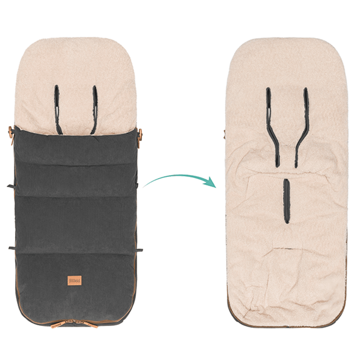 Fillikid | Vinterpose Kinley Cord grey | Teddy fôr