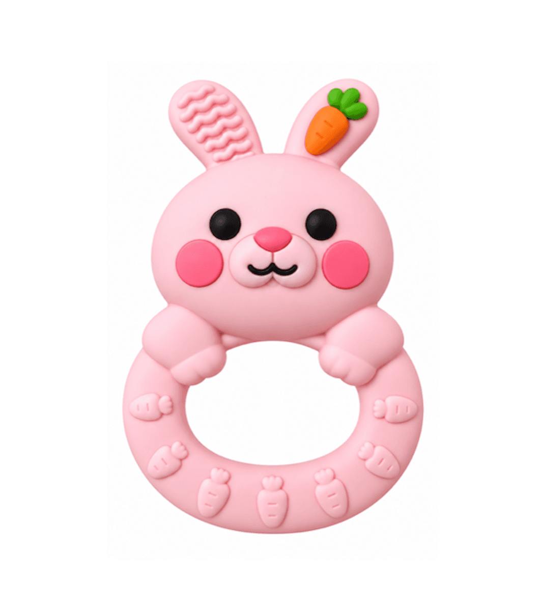 Troller Kids | Silikon Biterangle | Rosa kanin