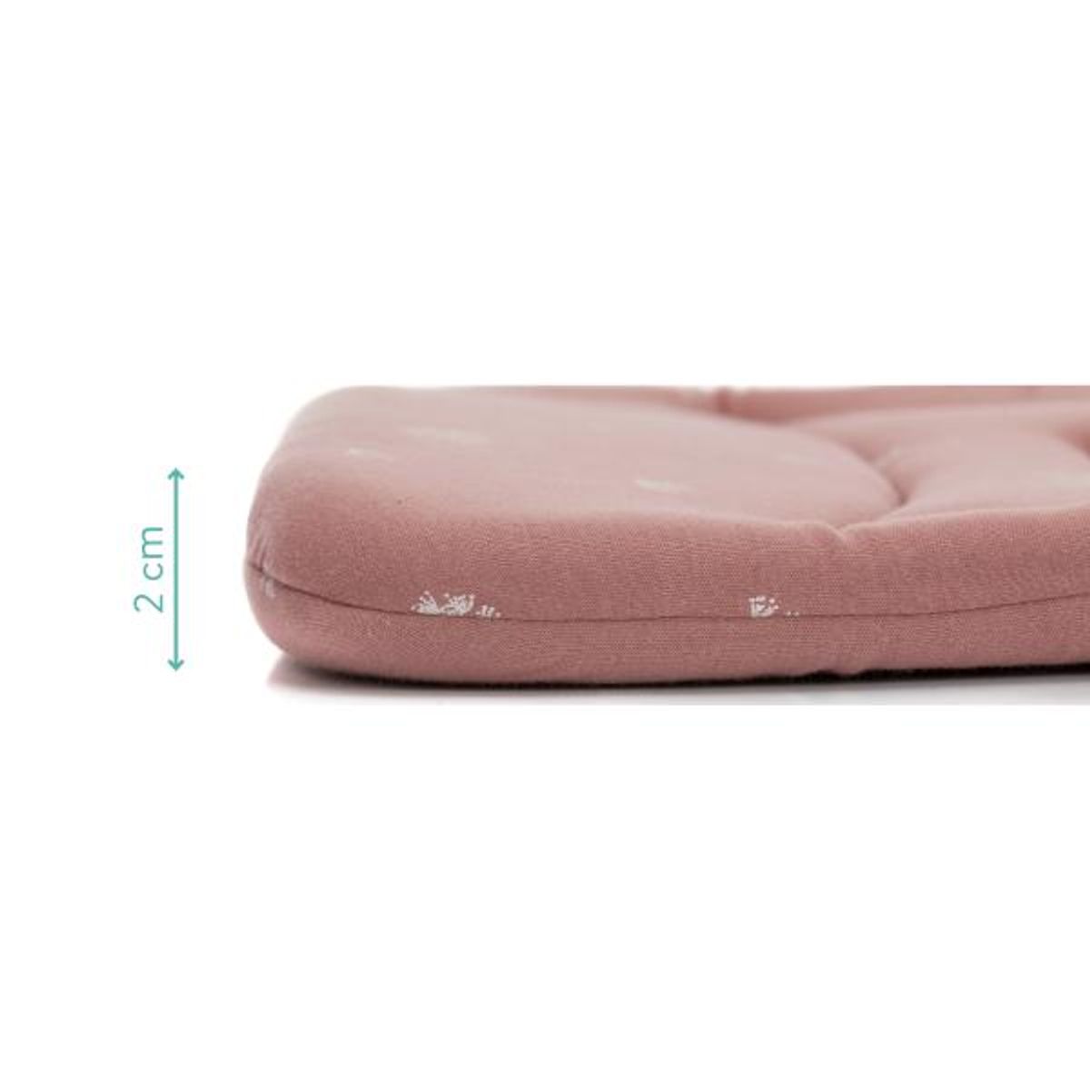 Fillikid | Vendbar sitteunderlag med memory foam | Dandelion Pink