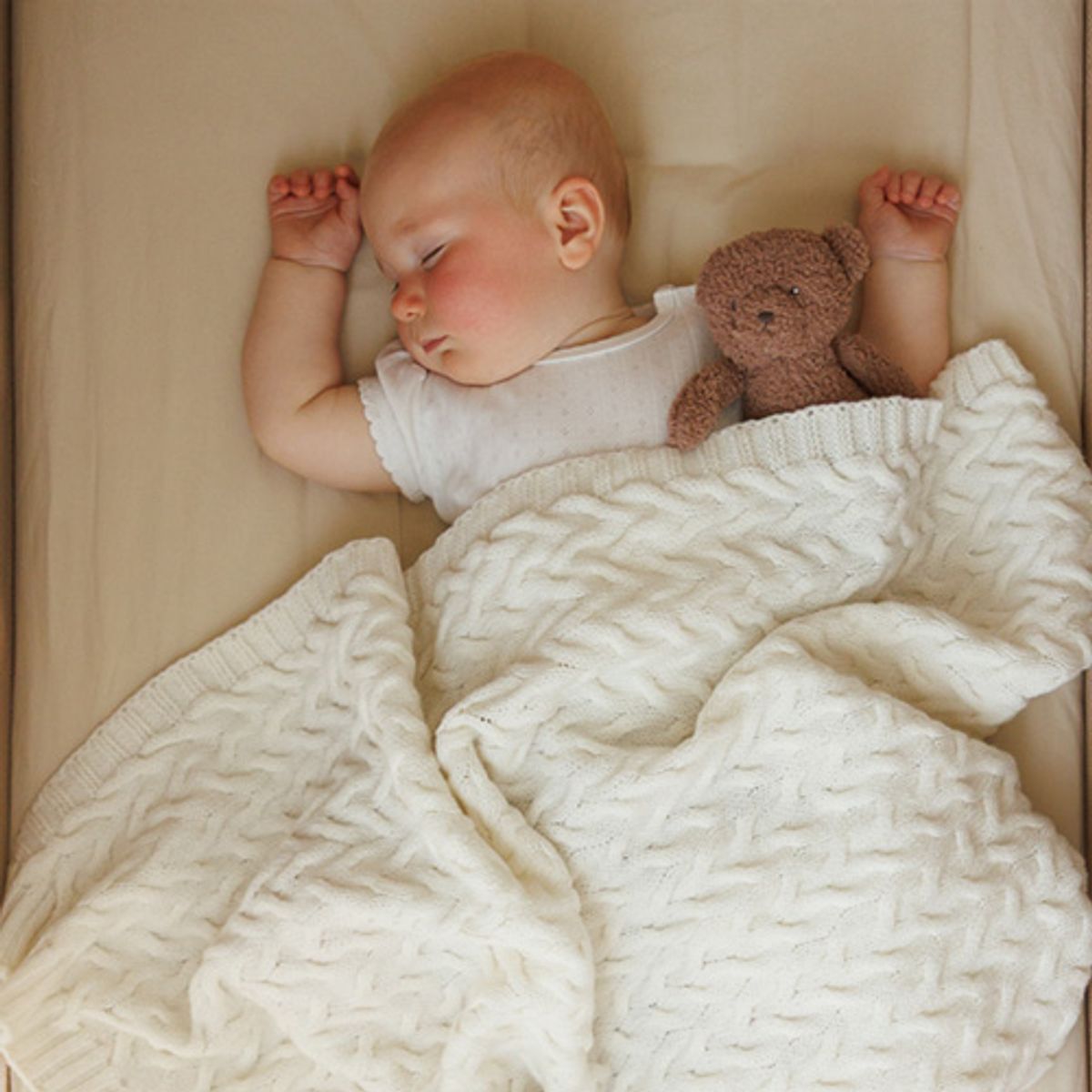Babyono | Babyteppe i merinoull | Ecru