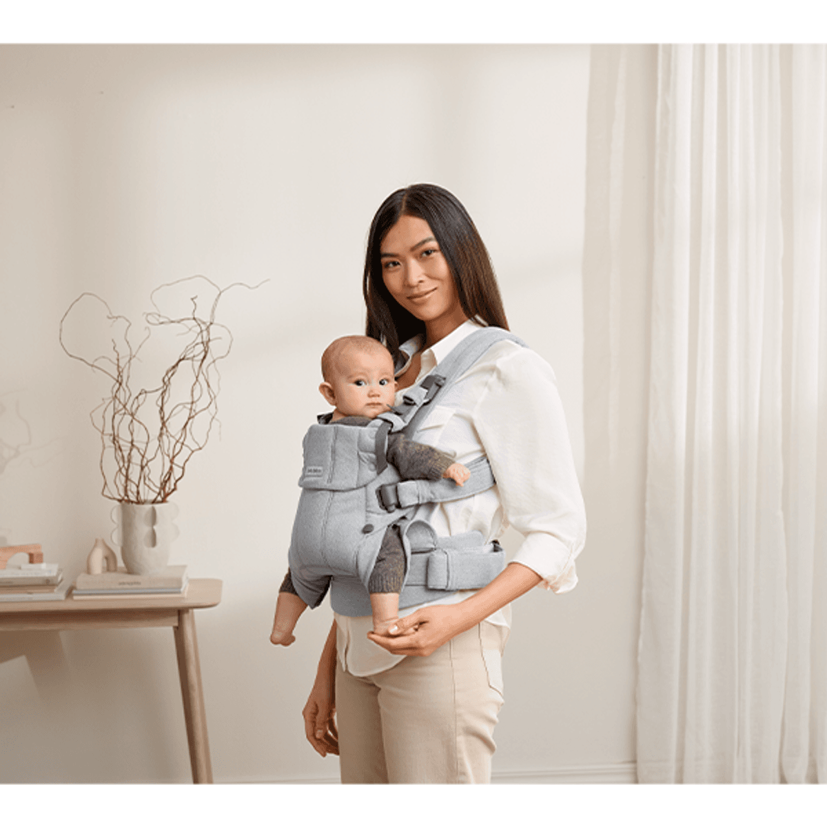 BabyBjörn | Bæresele Harmony | Vevd | Lysgrå melange