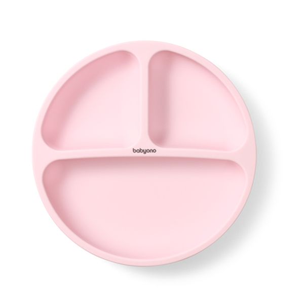 Hovedbilde Babyono | Silikontallerken med sugekopp | Rosa