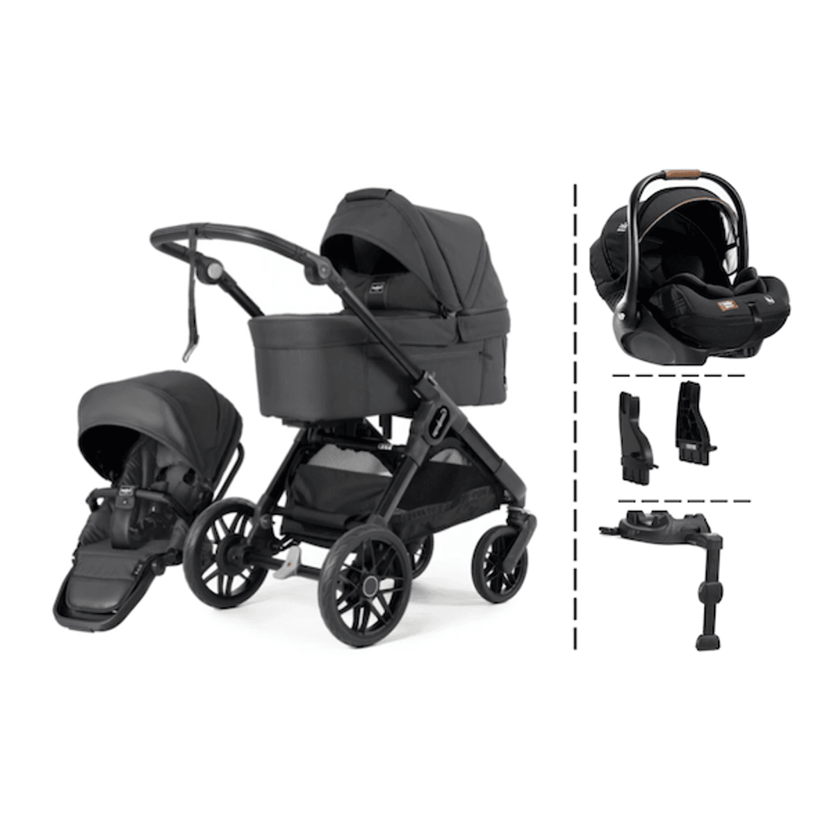 Emmaljunga | Sento Max Kombi Ergo + Joie Bilstolpakke | Urban Graphit