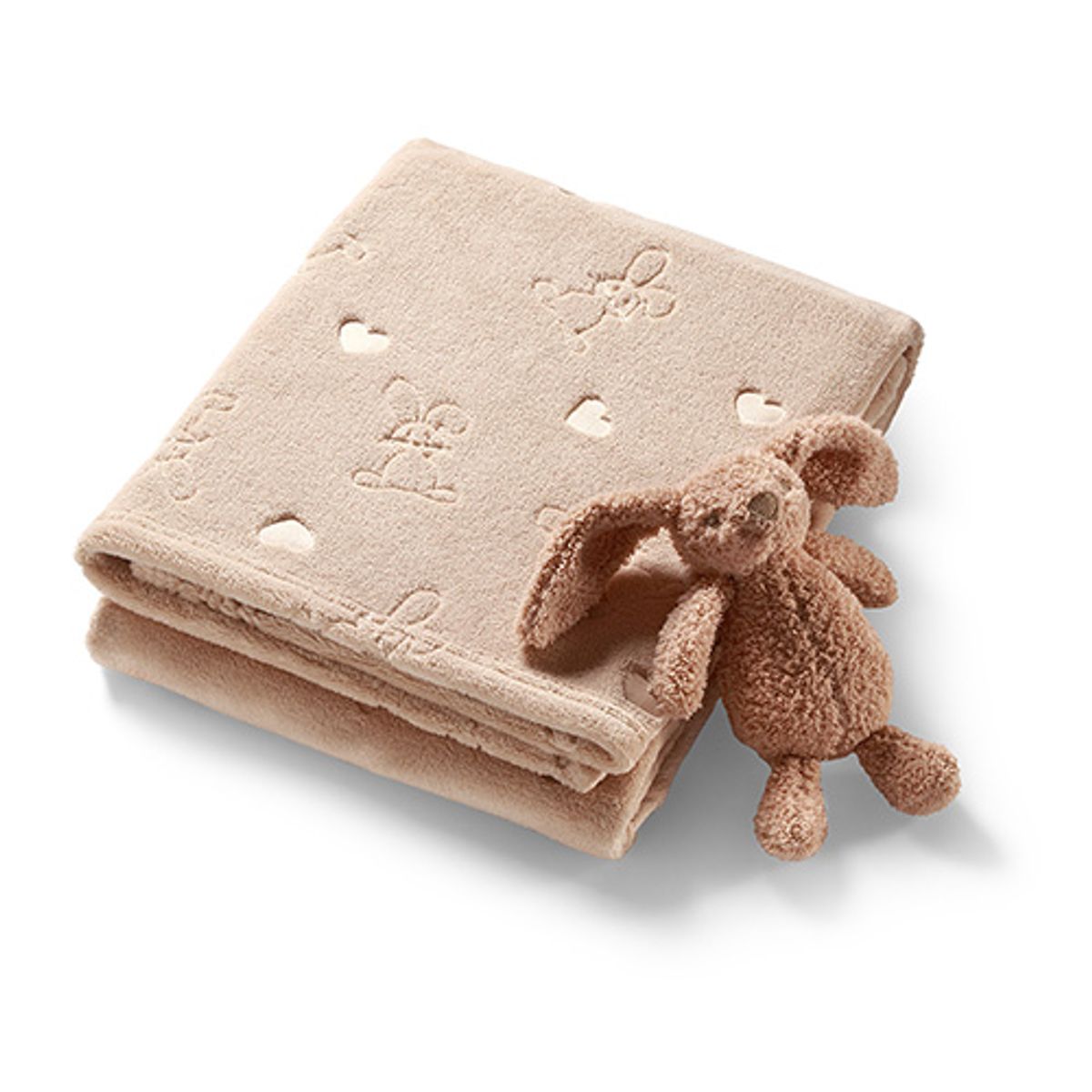 Babyono | Babyteppe med kosedyr | Beige 75 x 100 cm