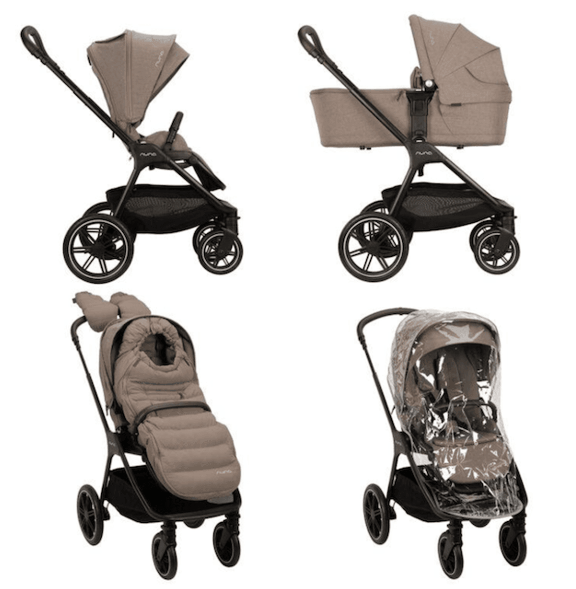 Nuna | Triv LX Kombivogn sett + Pipa Urbn Bilstol 0-13 kg | Cedar