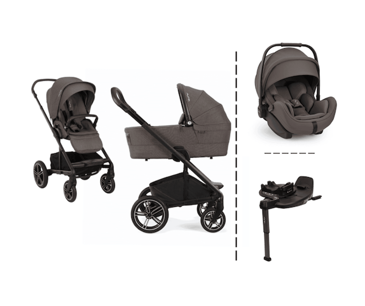 Nuna | Mixx Next Kombivogn + Arra Flex og Base 360 Curv  | Chestnut