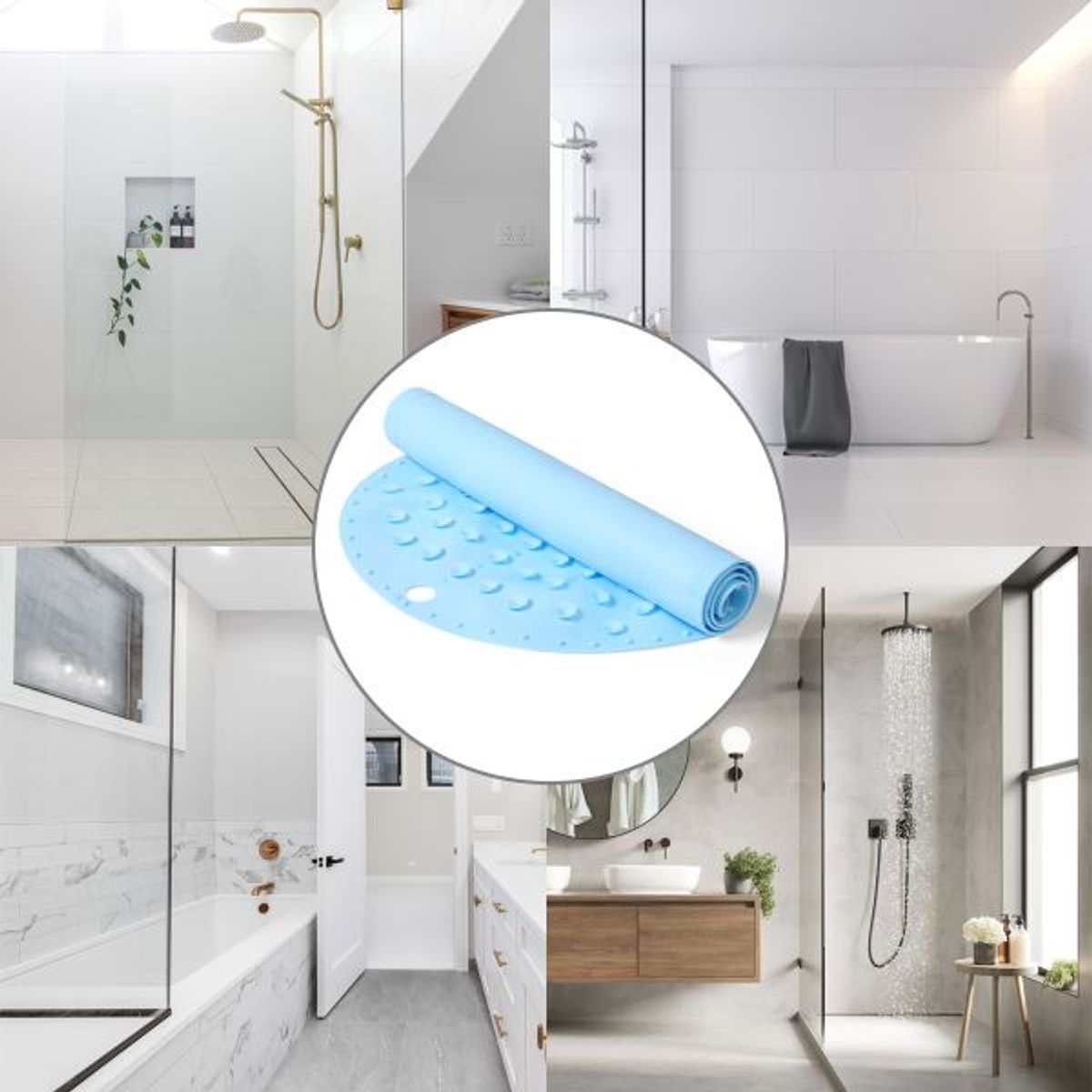 Babyono | Badematte Non-Slip| 55x35 cm | Grønn