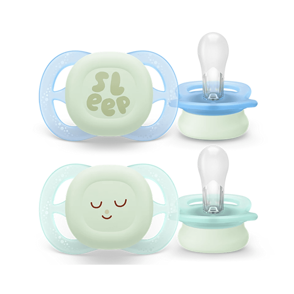 Phillips Avent | Ultra Night Narresmokk | 0-2mnd | 2pk | Blå/Grønn