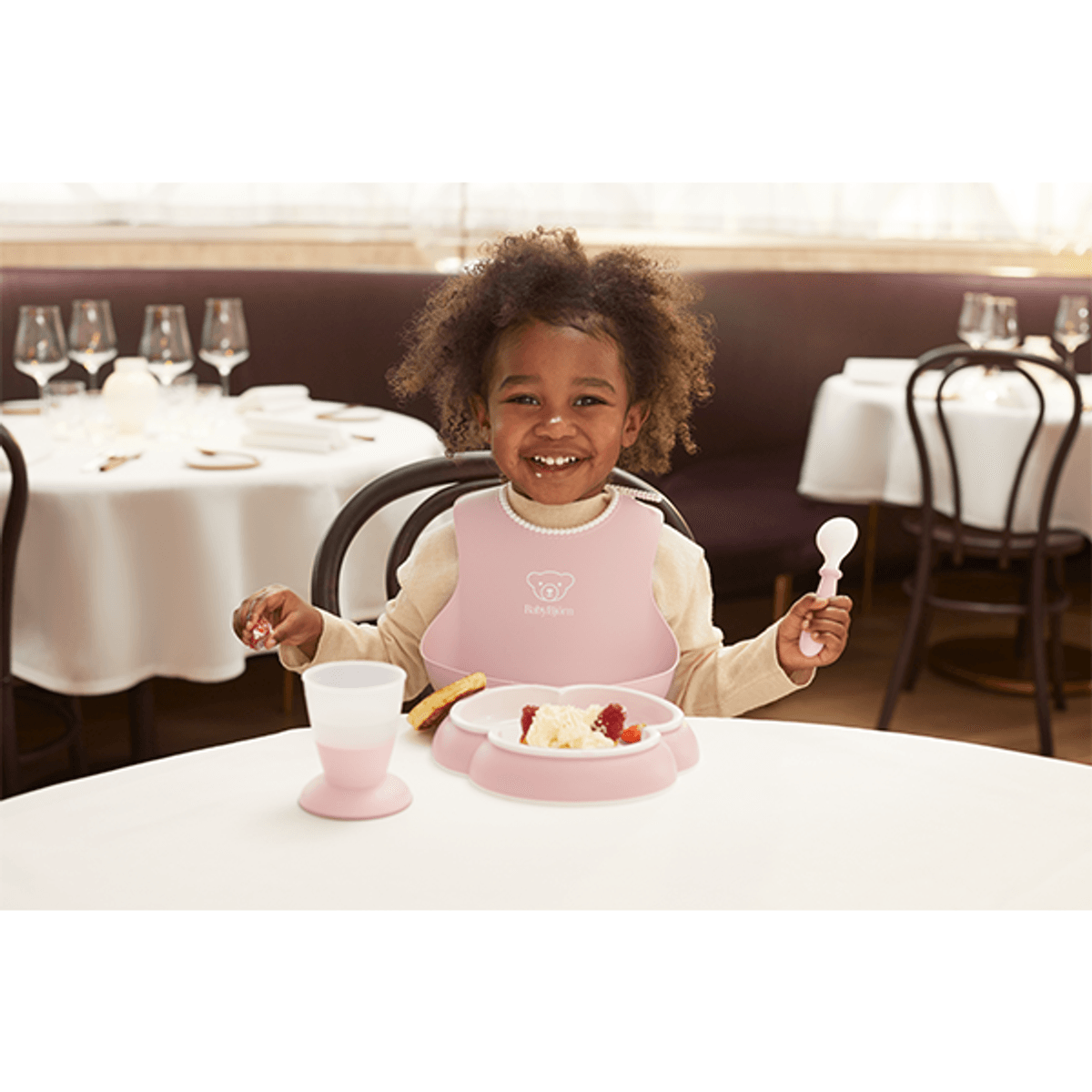 BabyBjörn | Middagservice i Gaveeske | Blek Rosa