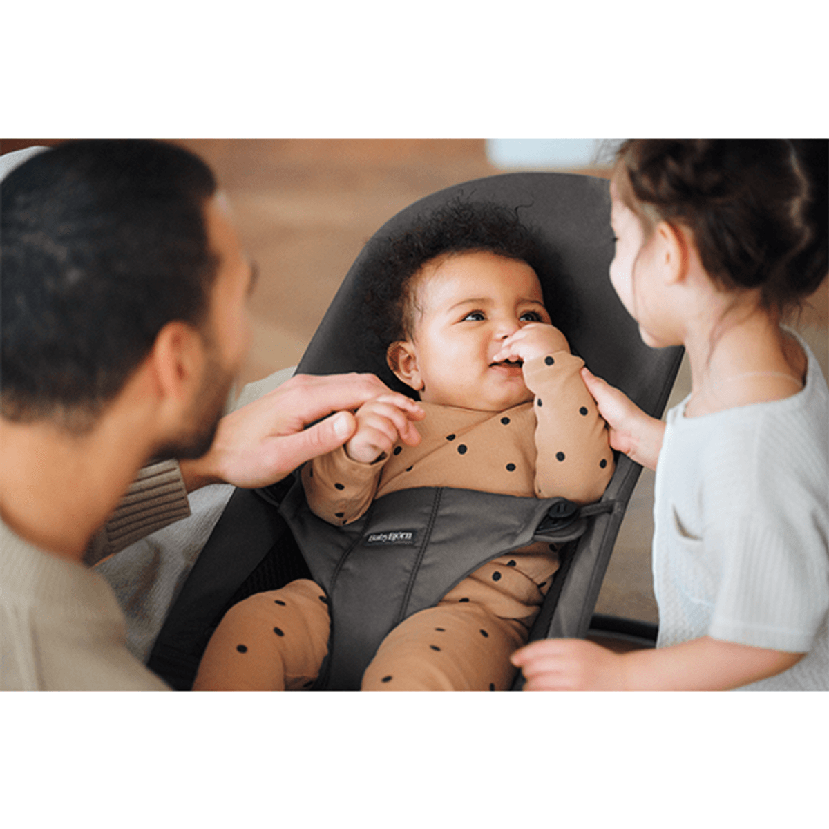 BabyBjörn | Vippestol Balance Soft | Vevd Jersey | Mørkegrå