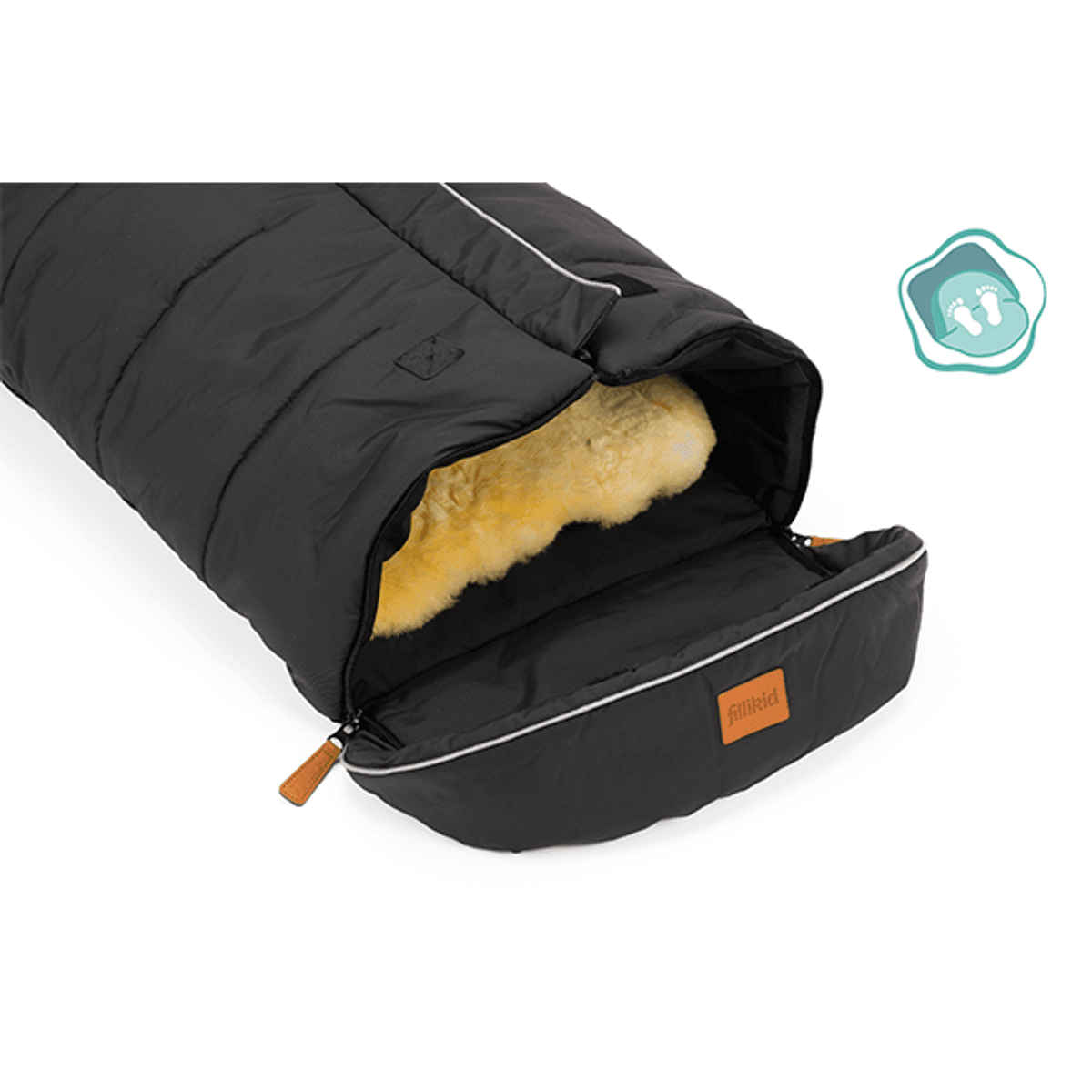 Fillikid | VInterpose Nanga lammeskinn | Black